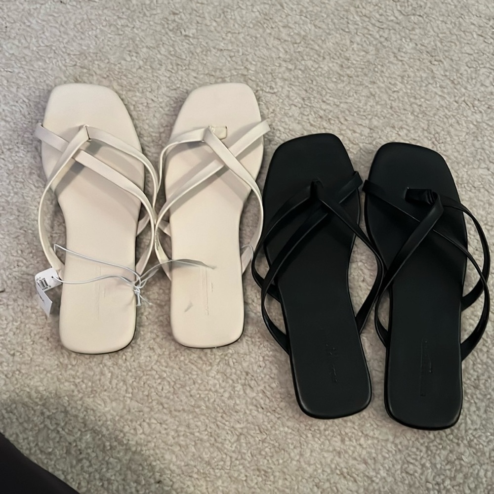 Brand new 2 pair banana republic sandals. Size 6